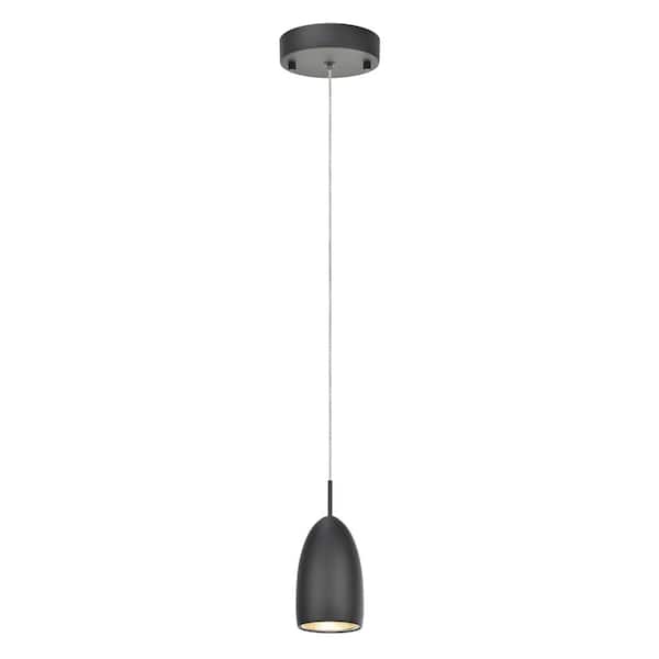 Aspen Creative Corporation 1-Light Black Integrated LED Mini Pendant with Metal Shade