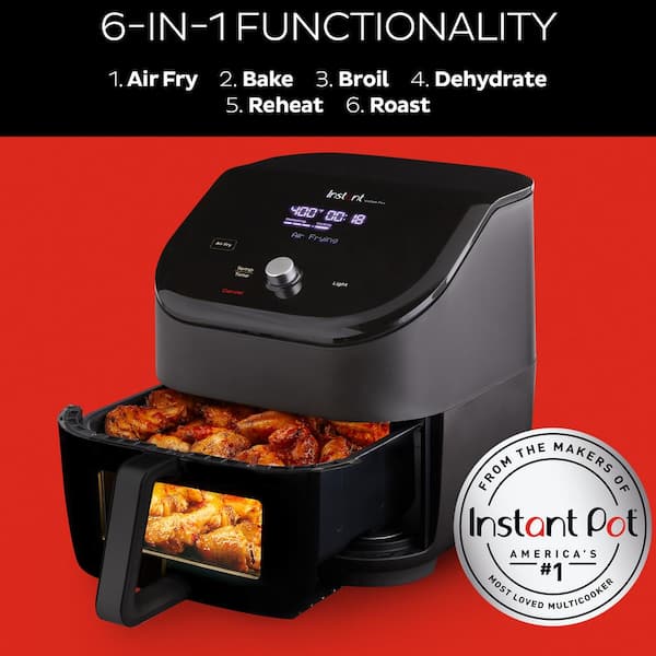Instant Brands Instant Vortex Plus 6-Quart Black Air Fryer in the Air Fryers  department at