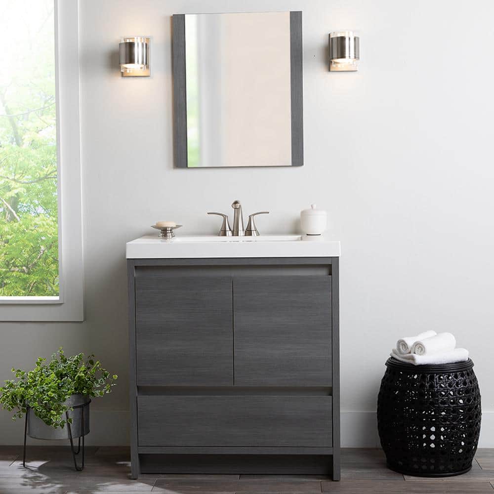 Home Decorators Collection Oakes 31 in. Single Sink Phantom Bath Vanity
