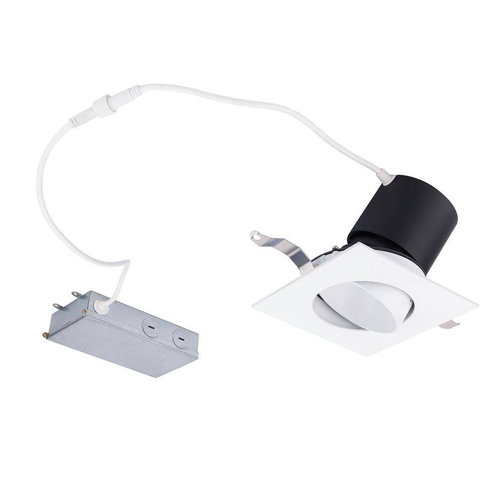 White Aluminum 3'' LED Adjustable Recessed Lighting Kit