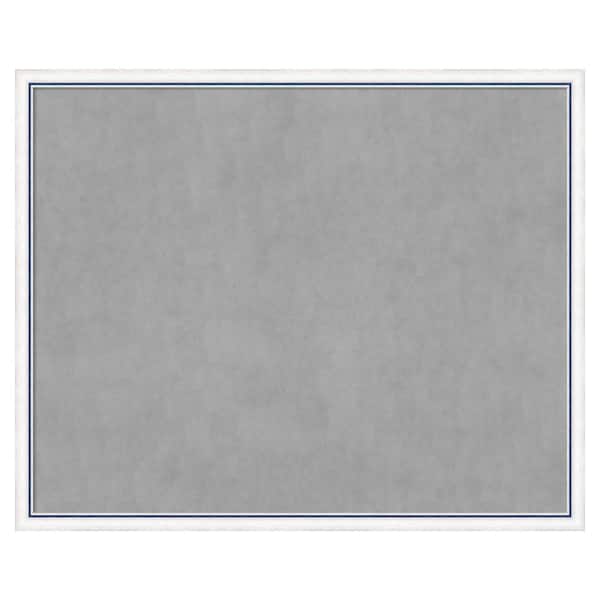 Amanti Art Morgan White Blue 42 in. x 34 in Framed Magnetic Board
