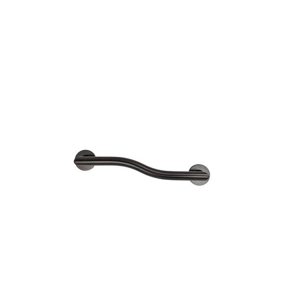 CSI Bathware 14 in. Right-Hand Modern Wave Shaped Grab Bar in Oil Rubbed Bronze