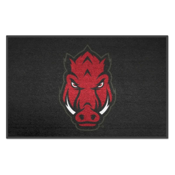 FANMATS Arkansas Razorbacks Black 2 ft. x 3 ft. Starter Mat Area Rug