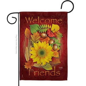 13 in. x 18.5 in. Welcome Friends Fall Garden Flag Double-Sided Fall Decorative Vertical Flags