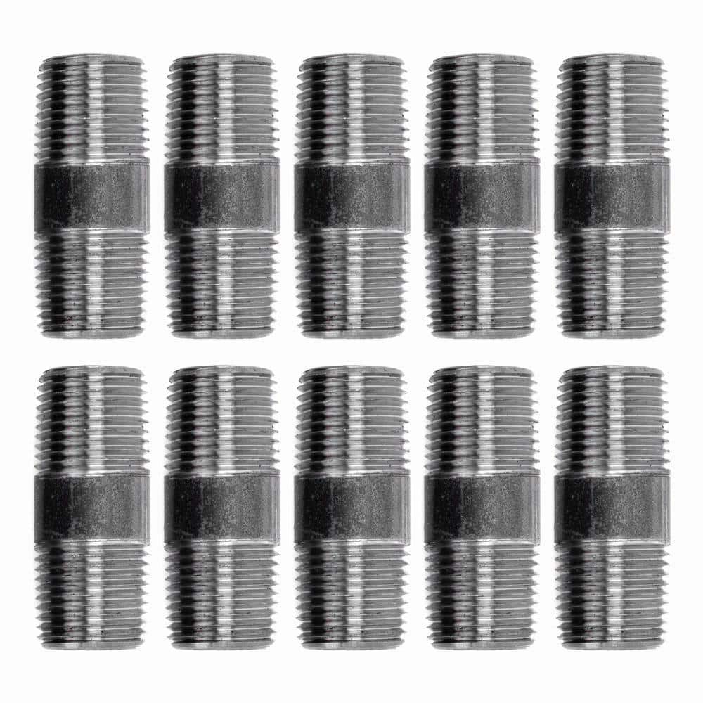 3/8 in. x 2 in. Black Steel Nipple (10-Pack) price history on PriceWatchPro