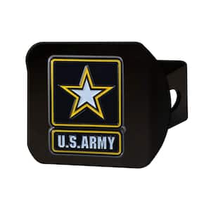 MIL U.S. Army Color Emblem on Black Hitch Cover