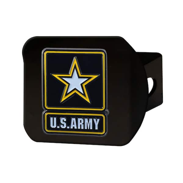 FANMATS MIL U.S. Army Color Emblem on Black Hitch Cover