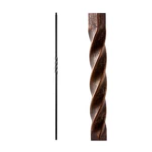 Oil Rubbed Bronze 34.1.1-T Mega Single Twist Hollow Iron Baluster for Staircase Remodel