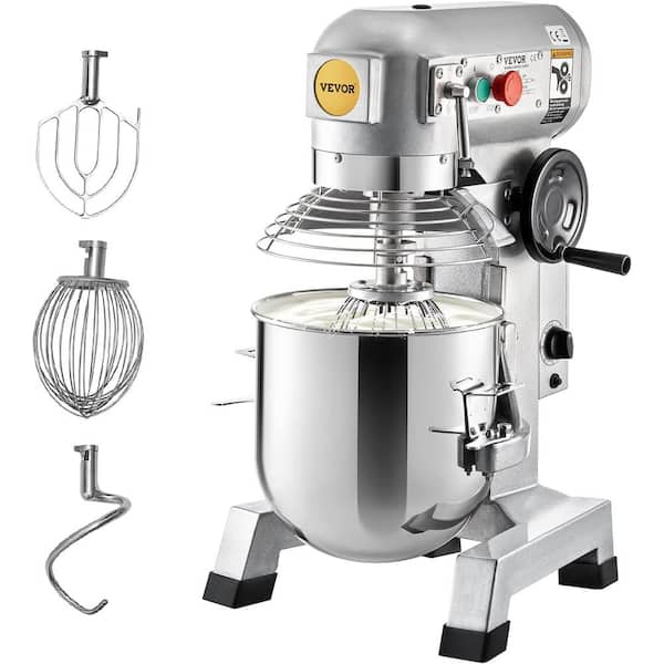 VEVOR Commercial Stand Mixer 15 qt. Dough Mixer Heavy Duty Silver Electric  Food Mixer with 3-Speeds Adjustable 500 W DDSYJ15QT110VPKL3V1 - The Home  Depot