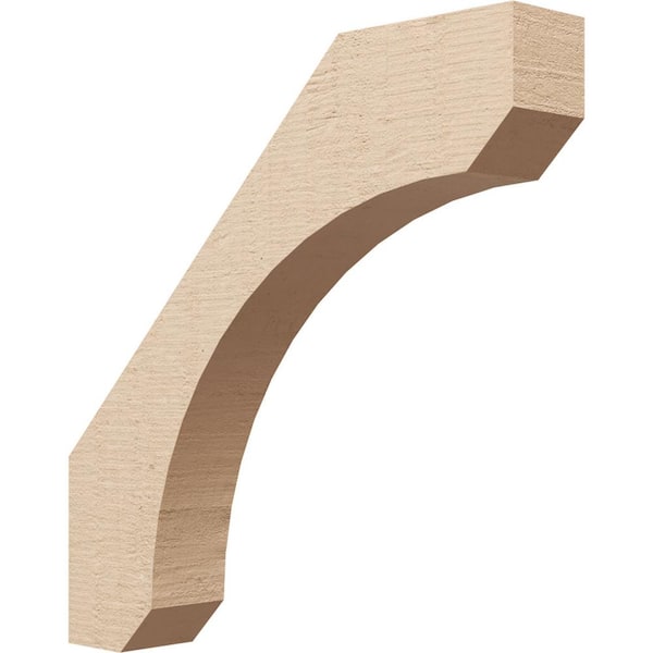 Ekena Millwork 3 in. x 18 in. x 18 in. Legacy Rough Cedar Woodgrain Timberthane Polyurethane Knee Brace, Primed