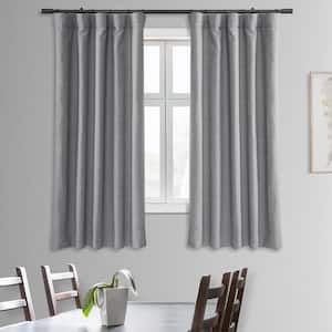 Vista Grey Rod Pocket Room Darkening Curtain - 50 in. W x 63 in. L (1 Panel)