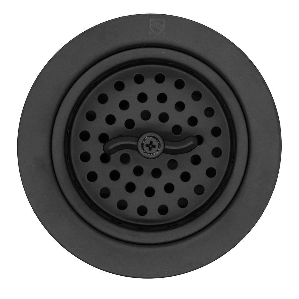 Matte Black Wing Nut Style Kitchen Sink Basket Strainer