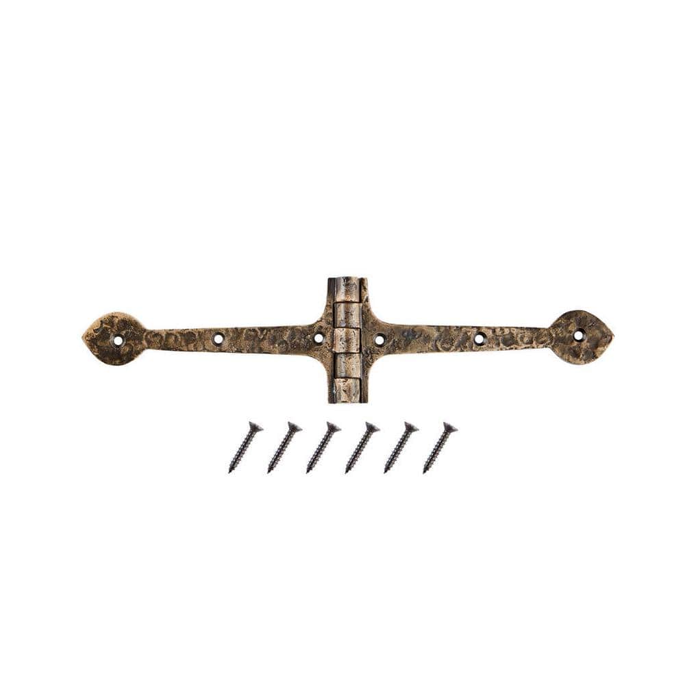8 in. Antique Brass Cast Iron Strap Hinge
