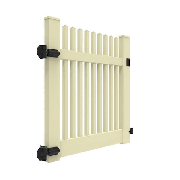 Yukon Straight 4 ft. W x 4 ft. H Sand Vinyl Un-Assembled Fence Gate