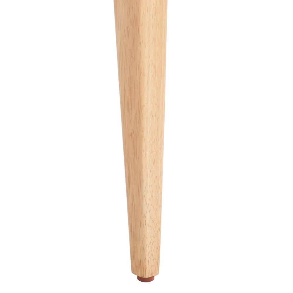 Natural Wood and Cane Upholstered Side Chair