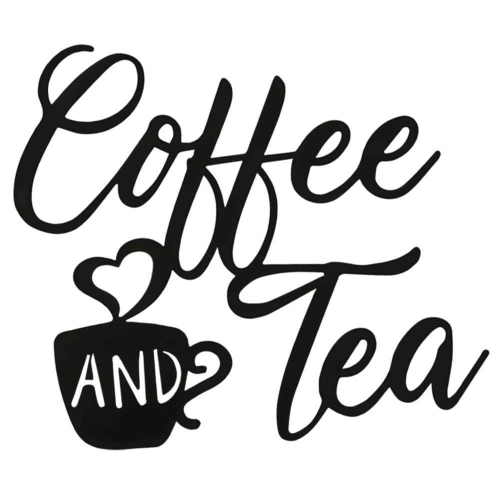10 in. x 12 in. Black Coffee Sign Metal Hanging Wall Art LINBQ470 - The ...