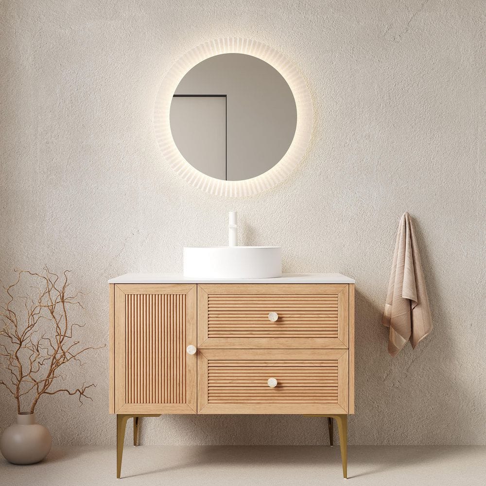 36in. Freestanding Single Sink Oak Bath Vanity with White Ceramic Top price history on PriceWatchPro