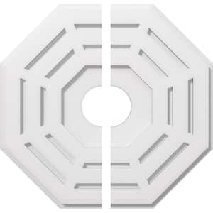 1 in. P X 8 in. C X 20 in. OD X 4 in. ID Westin Architectural Grade PVC Contemporary Ceiling Medallion, Two Piece