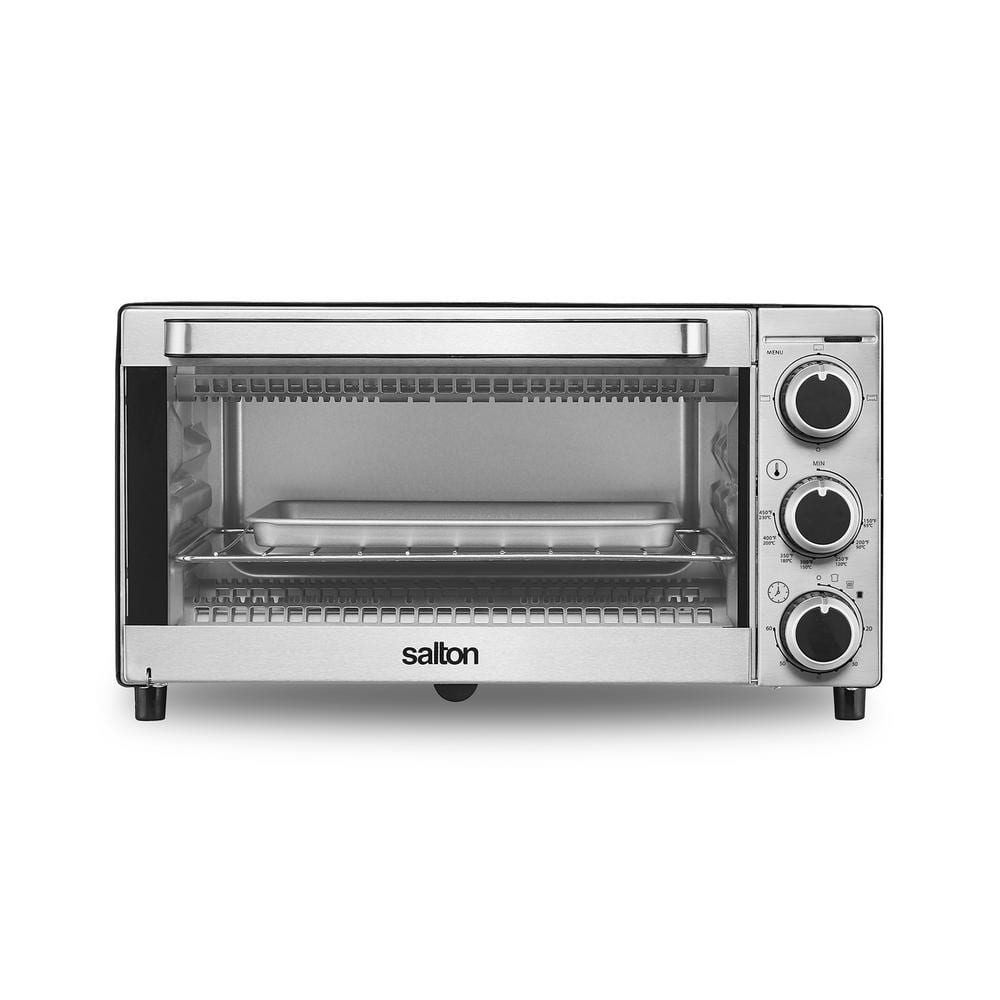 Salton - Toaster Oven and Air Fryer, 6 Slice Capacity, 6 Cooking Functions,  Accessories Included