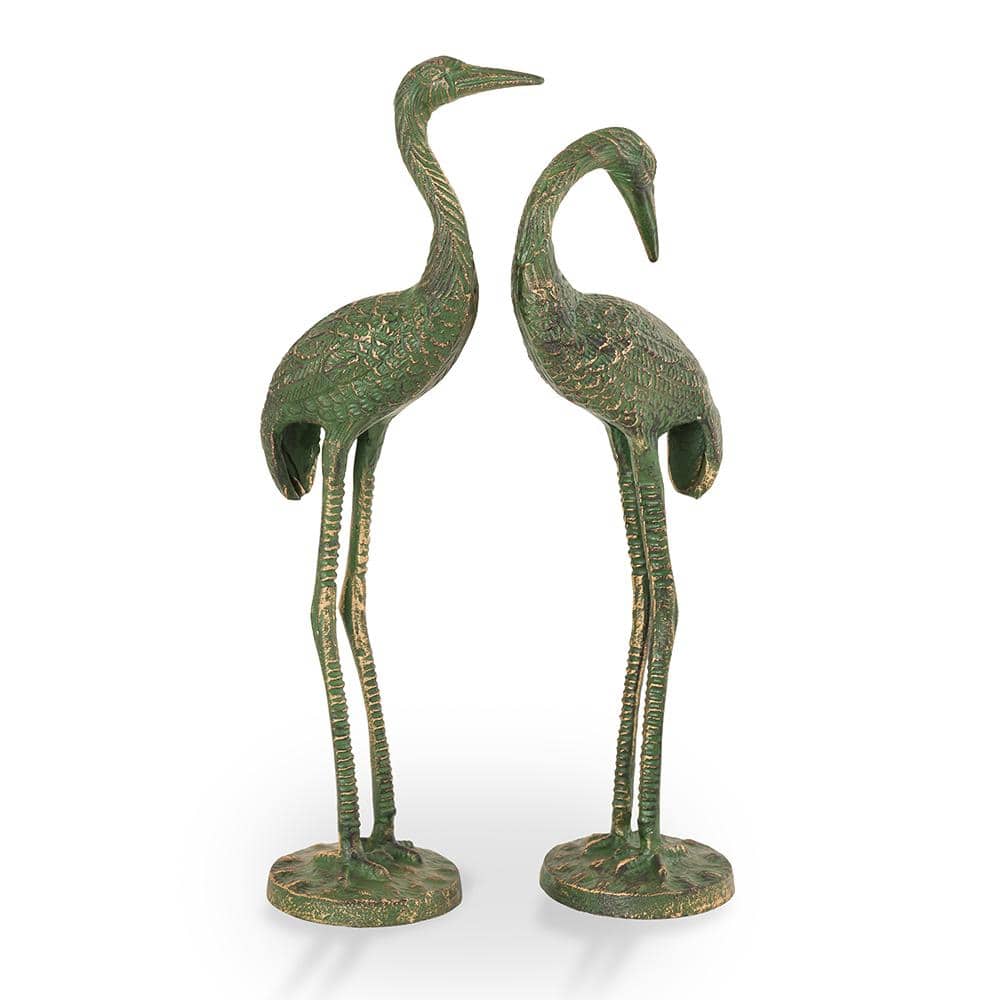 Bashful Crane Pair Garden Statue