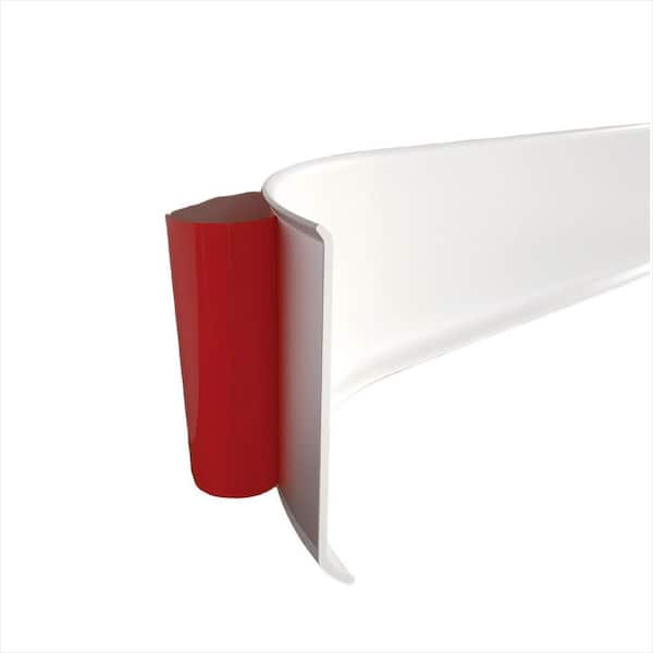 4 in. D x 20 ft. W x 0.1 in. H Flexible Baseboard Molding Trim Toe Kick Self-Adhesive Vinyl Wall Base Cove Base White