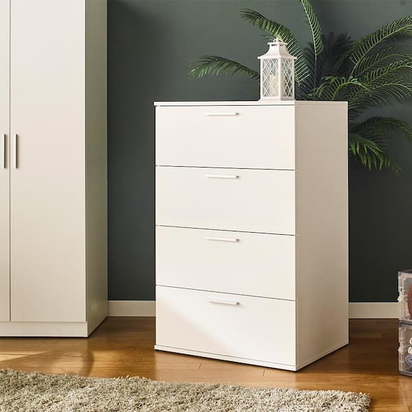 Damodpoy White Four-Drawer Garage Tool Chest, Extra Deep Drawers