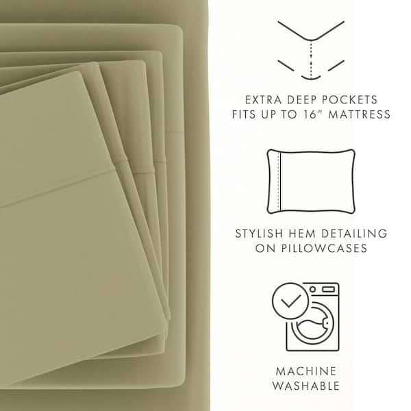 Home Collection Solid Microfiber Sheet Set