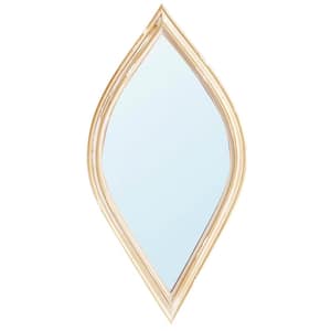 Contemporary Antique Gold 7 in. W x 13 in. H Irregular Decorative Mirror for Home Wall Decor