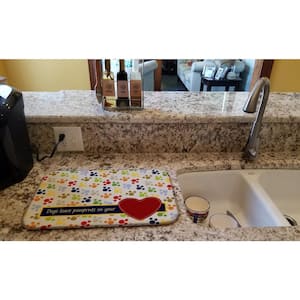 at Home Cora Small Grey & Clear Sink Mat