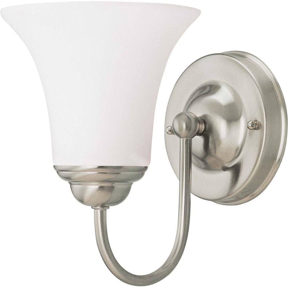 Dupont 8" Brushed Nickel Vanity Sconce with Energy Star