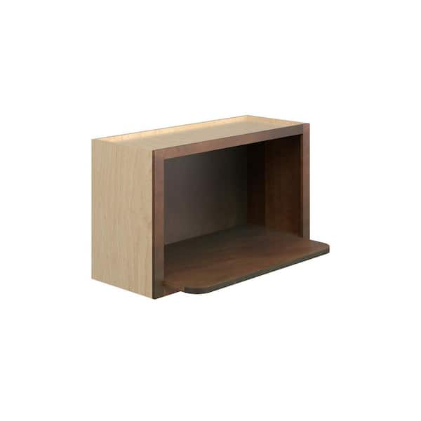 Kunal Kitchens Amherst Shaker 6 in. W x 30 in. H x 12 in. D in Walnut Plywood Assembled Wine Wall Cabinet