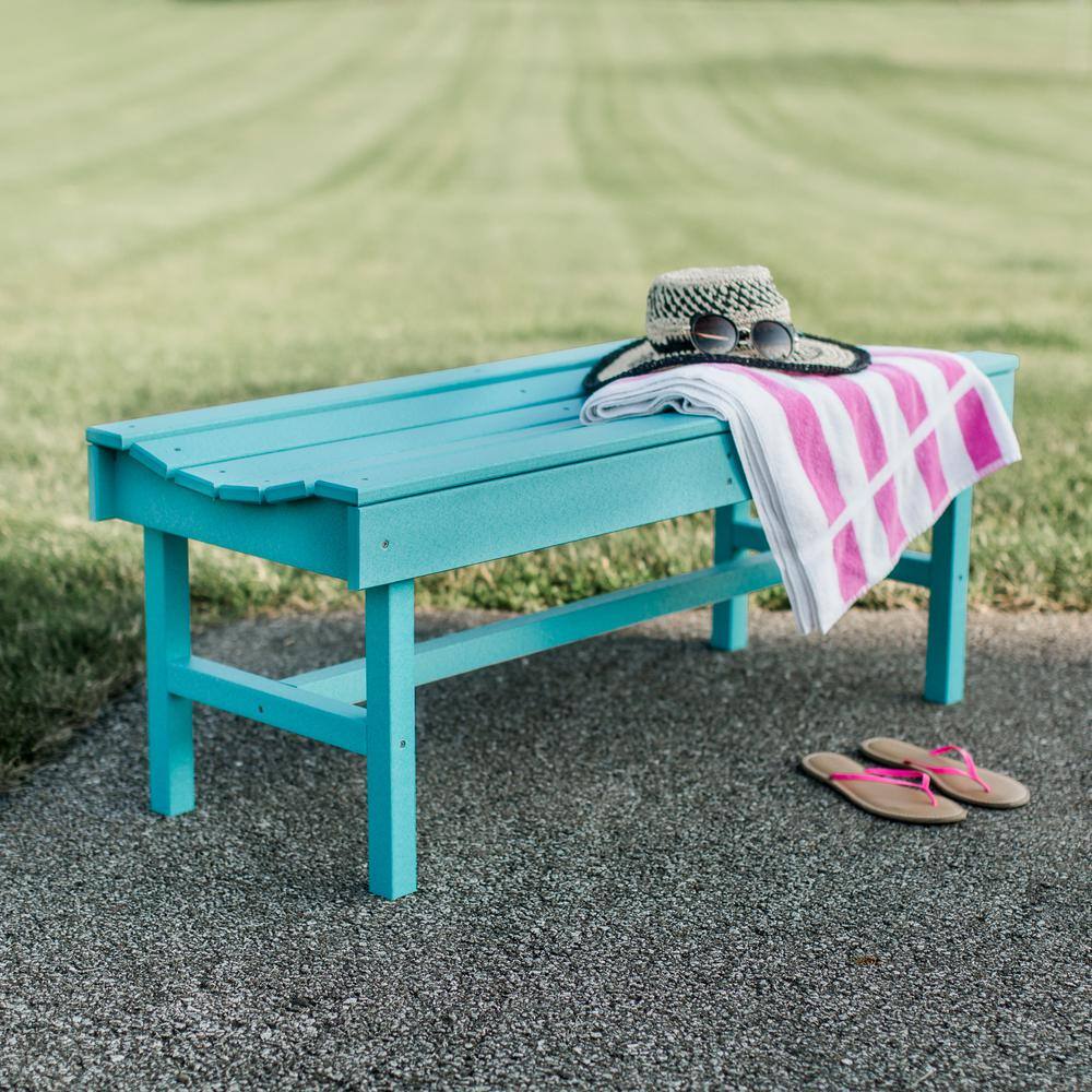 Cardinal Red Poly Lumber Backless Outdoor Bench