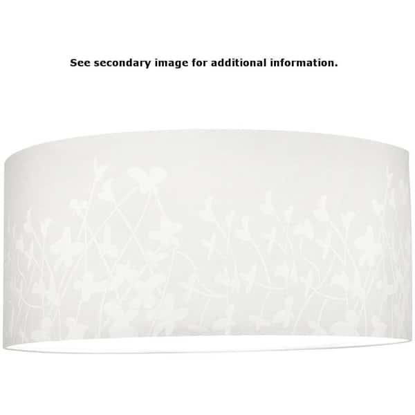 Progress Lighting Chloe Collection White Floral Pattern Accessory Shade