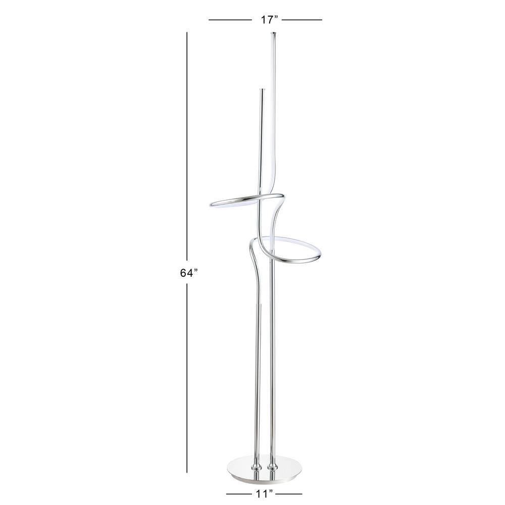 Sketch 64" Silver Adjustable Arc LED Floor Lamp