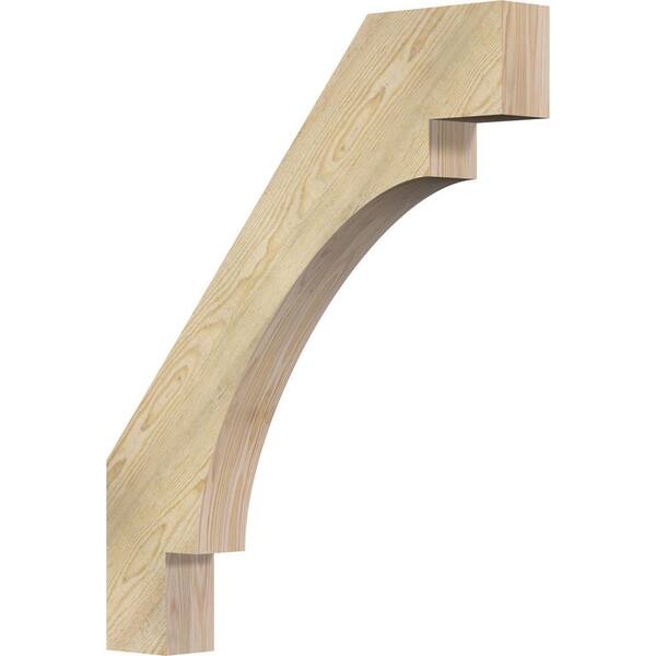 Ekena Millwork 4"W x 30"D x 36"H Merced Rough Sawn Knee Brace, Douglas Fir