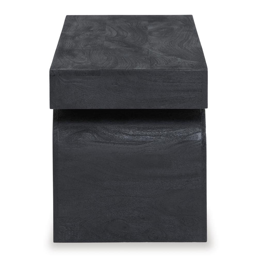 Holgrove Black Solid Wood Contemporary Accent Bench