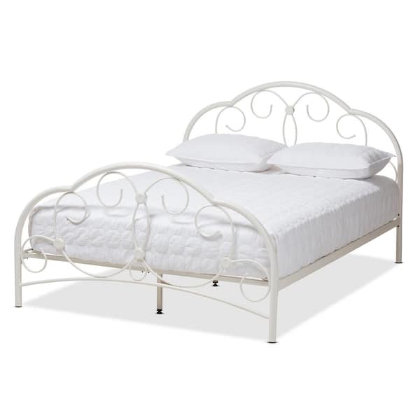 Baxton Studio Liliane White Queen Platform Bed