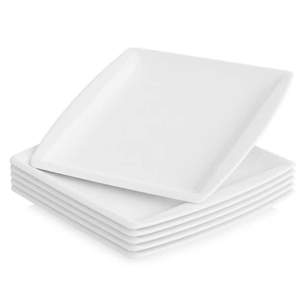 MALACASA, Series Blance, 6-Piece Porcelain Dinner Plates