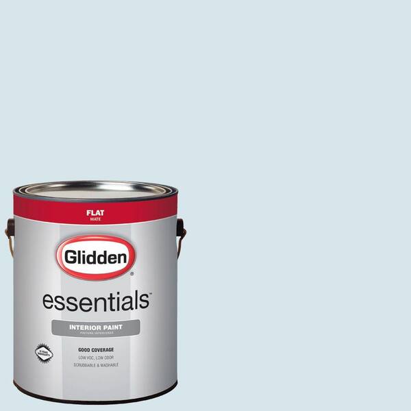 Glidden Essentials 1 gal. #HDGB30 Snow Shadow Blue Flat Interior Paint