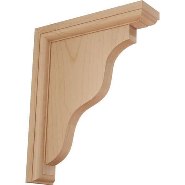 Ekena Millwork 2-1/4 in. x 9 in. x 11 in. Alder Hamilton Traditional Bracket