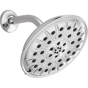 4-Spray Patterns 1.75 GPM 8.25 in. Wall Mount Fixed Shower Head with H2Okinetic in Lumicoat Chrome