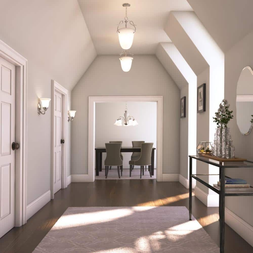 Bedford Brushed Nickel 5-Light Chandelier with Alabaster Glass Shades