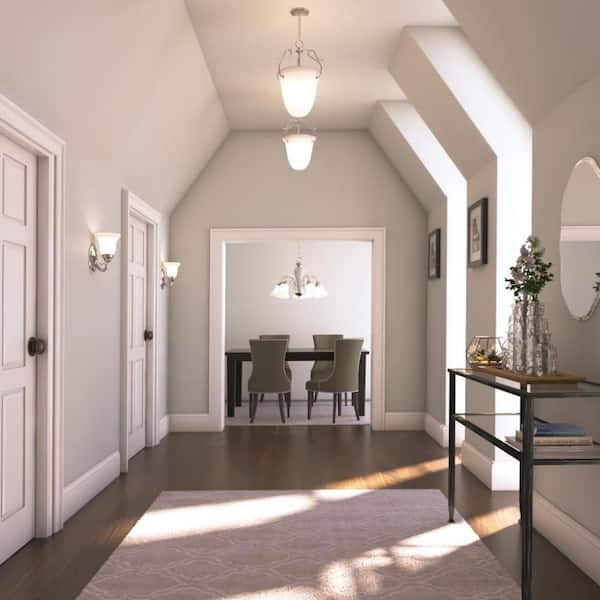 Bedford Collection 5-Light Brushed Nickel Etched Alabaster Glass Traditional Chandelier Light