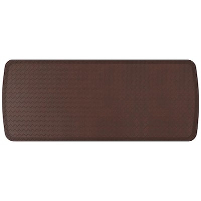 GelPro Elite Anti-Fatigue Kitchen Comfort Mat 20x48 inch Basketweave Chestnut, Brown