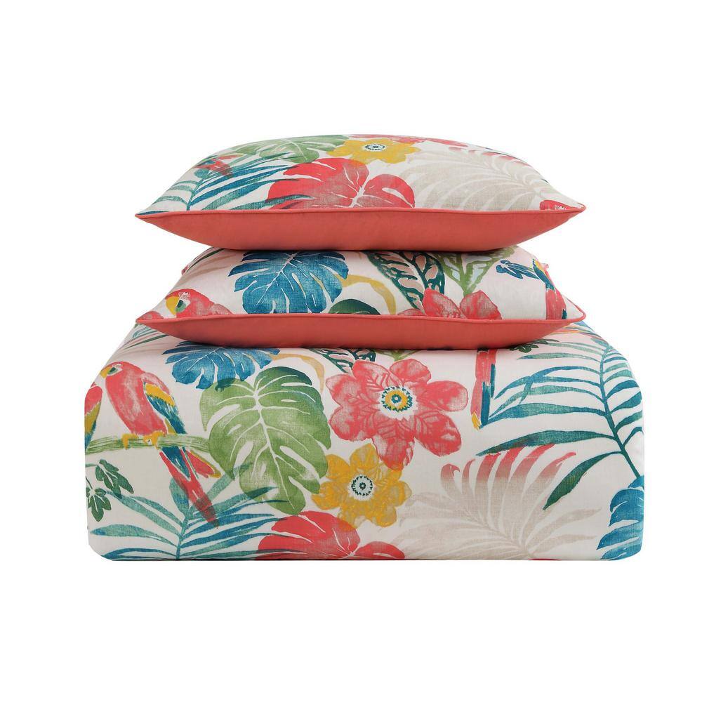Coco Paradise Pink Cotton Twin Reversible Comforter Set