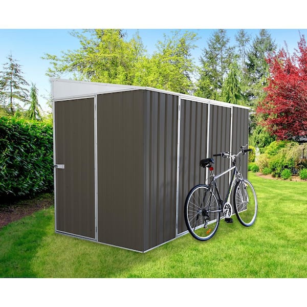 10 ft. W x 5 ft. D Metal Bike Shed with SNAPTiTE assembly system 60 sq. ft.