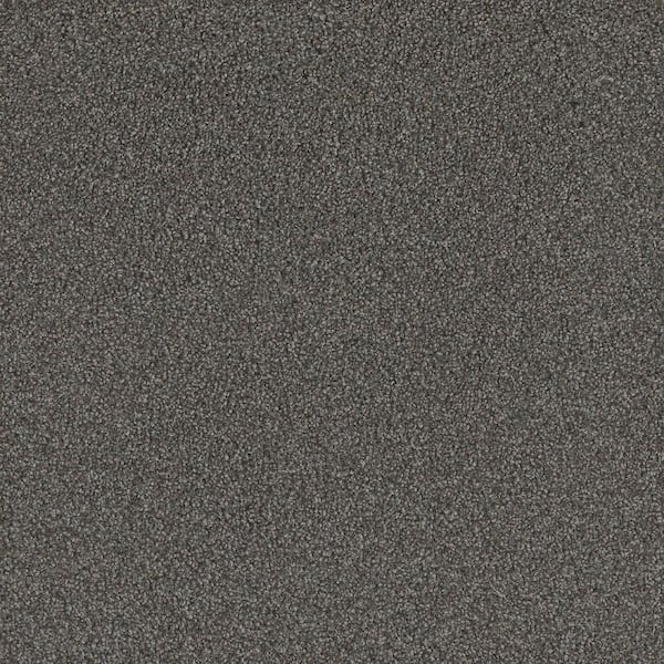 Meringue I-Sugar Whirl Gray 46 oz. SD Polyester Texture Carpet - Installation Required