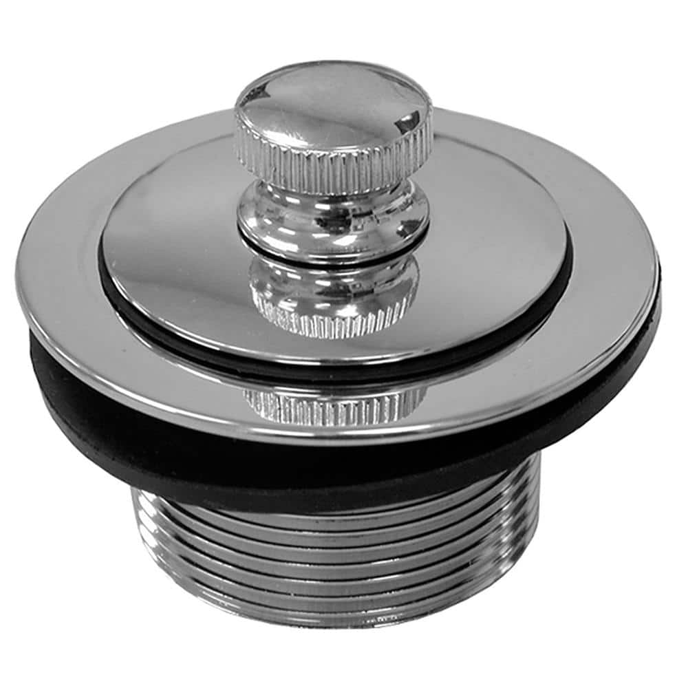 Bathtub Drain Shoe Strainer, Chrome, 1.5-In.