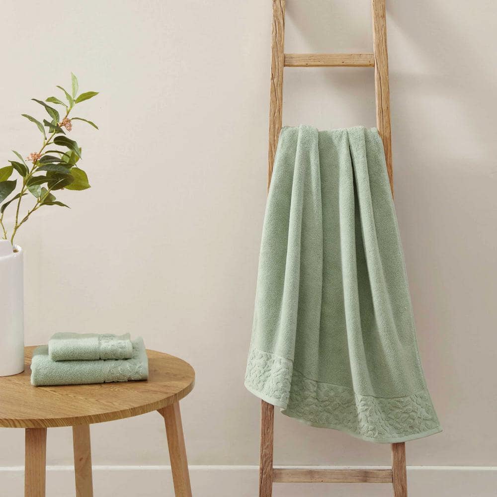 Sage Green Cotton 6-Piece Towel Set