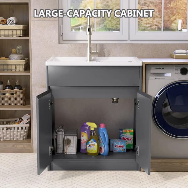 Zeafive Lau 29.5 in.W x 21.5 in.D x 34 in.H Freestanding Bath